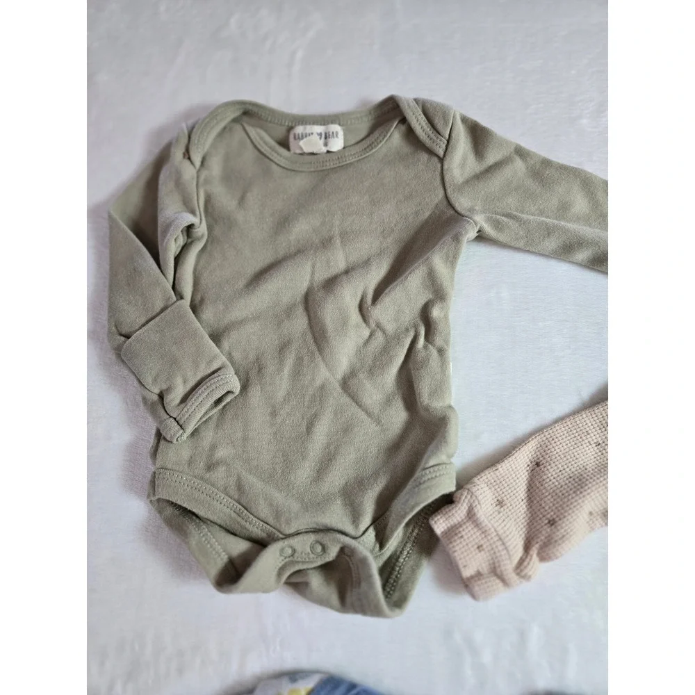 Rabbit Bear Duck Duck Goose Baby Bundle 0-6M Organic Cotton Bodysuits Sleeper‎